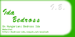 ida bedross business card